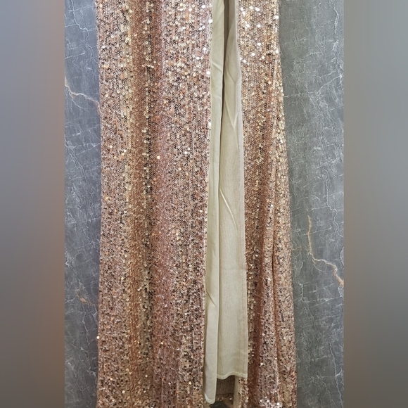 Kalinnu's Gown,‎ For Formals, Proms, Etc.  Rose Gold Sequins, Dress Size (S) - Picture 2 of 15